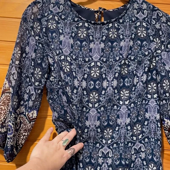 3/$15 Layered chiffon boho dress - Picture 3 of 4